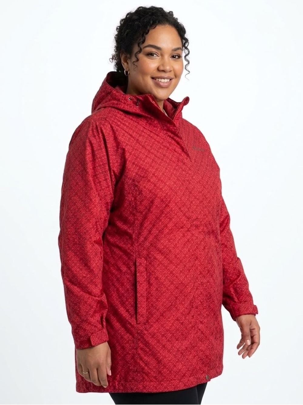 Columbia Omni Tech Plus Size Woman 3X Red Hooded Lightweight Fall Spring Jacket